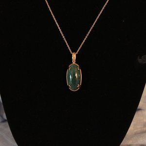 21.70 ctw Green Aventurine Pendant Necklace 20In